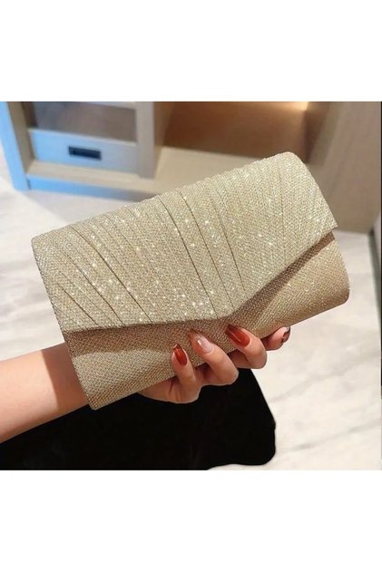 Vip Stylish Magnetic Closure Beige Color Shimmering
