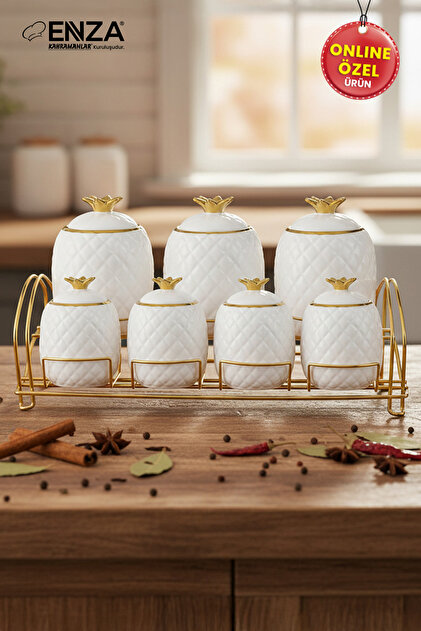 Enza Yıldız Standlı Porselen Baharat Takımı 15 Parça - Fiyatı