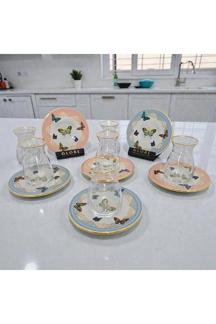 Sudedi Butterfly Effect Gold Gilded Tea Cup Set