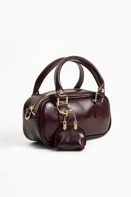 Yummy Wallet Charm Detail Hand and Crossbody Women's Bag