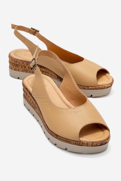 Hector genuine leather sandal caramel