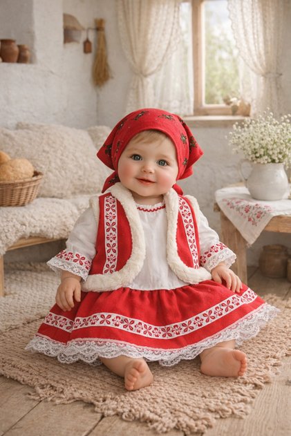 Costum pentru botez traditional 4 piese