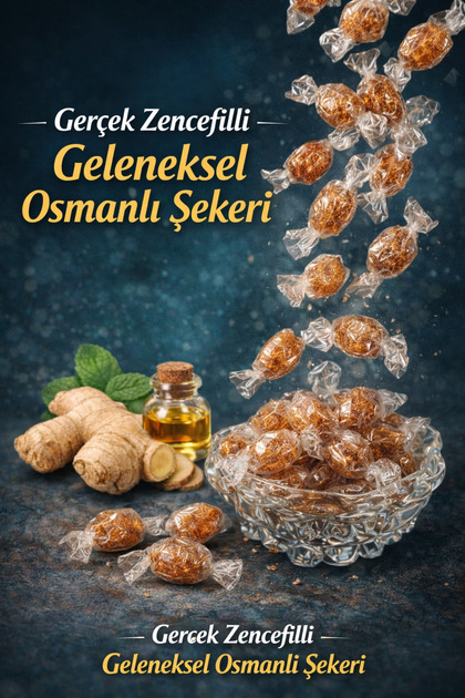 Zencefilli Doğal Pastil – Zencefil Yağlı (150 gr) – Geleneksel Osmanlı Şekeri