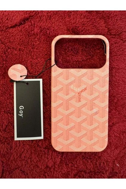 iPhone 17 Pro Max Luxury Patterned Shockproof Case Pink