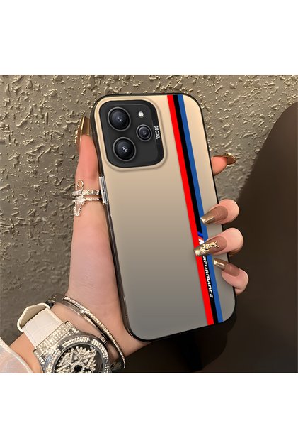 Xiaomi Redmi 12 4g Compatible Car Patterned Silicone Edge Hard Back Anti-Fall Phone Case