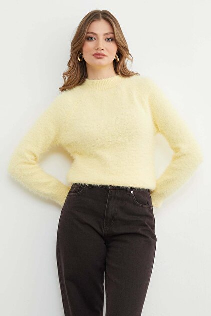 Stand Collar Bearded Sweater