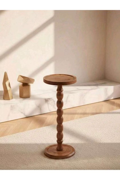Side Table Vintage Wood Small Multifunctional for Living Room Bedroom Balcony