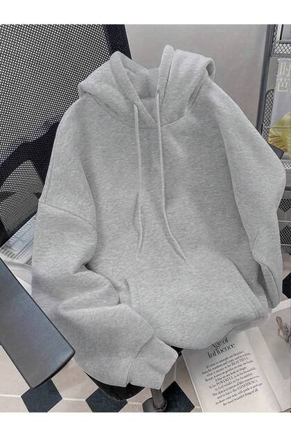 Hooded Kangaroo Pocket Oversize Sweatshirt