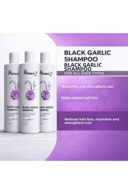 Homm Li̇fe Black Garlic Shampoo 400 ml 3-Pack