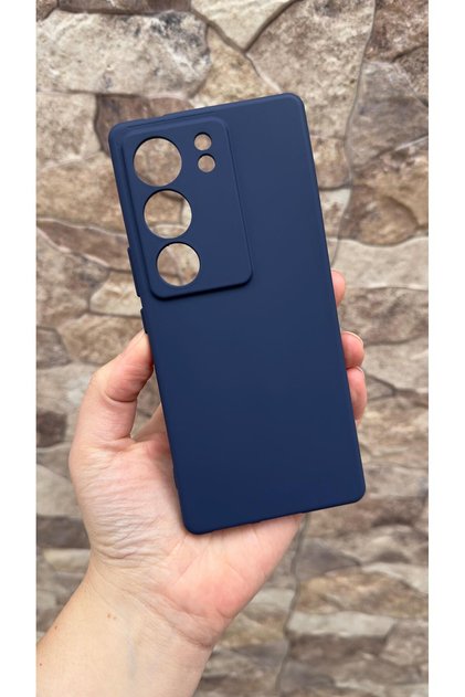 Vivo V29 Compatible Silicone Shock-Absorbing Classic Protective Rubber Case