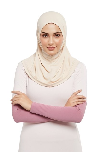 Practical Hijab Sleeve Combed Prayer Sleeve Plain Dark Pink
