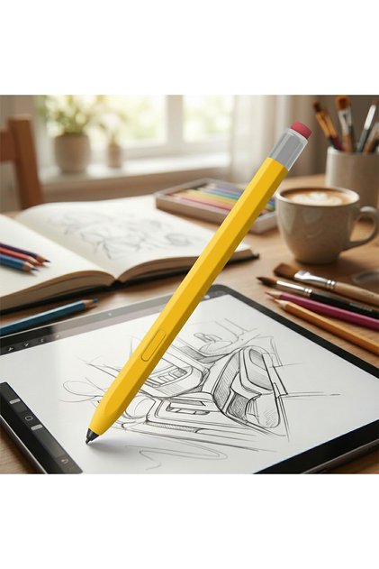 Galaxy Tab S11 / S11 Ultra S Pen Case Classic Retro Design Matte Silicone Yellow (Not the Pen)