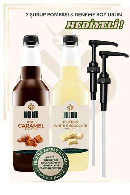 Beyaz Çikolata & Karamel Aromalı Kahve & Meyve Şurubu 2 X 700 Ml.