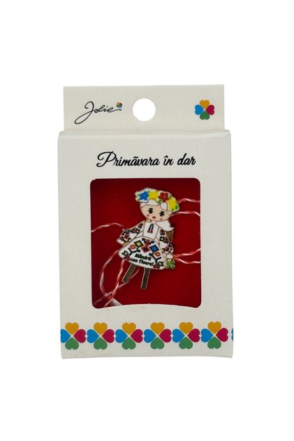 Martisor Brosa Mica in Cutie, Dimensiune Brosa 2.5-3 cm, Material Metal, Model 1