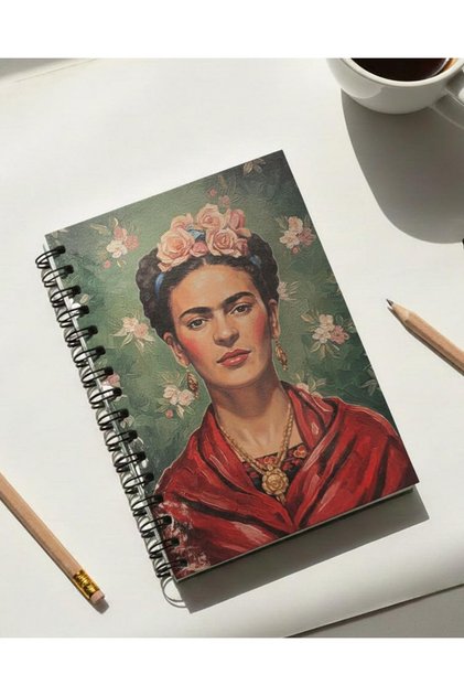 Art Collection Frida Kahlo Spiral Notebook - Hard Cover A5 Unlined Notebook 14X21 cm
