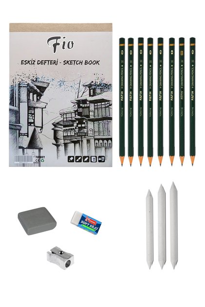 Fio A4 Sketchbook 90 G مجموعة أقلام رصاص مجموعة رسم مجموعة رسم الفحم موزع الباستيل