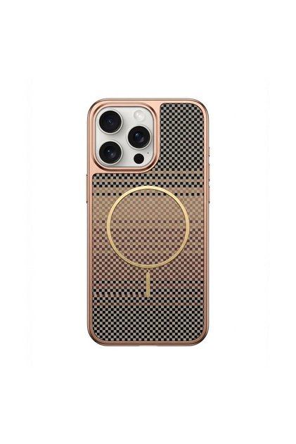 Apple iPhone 13 Pro Max Compatible Case Vio Silicone Case with M-Safe Feature Brown