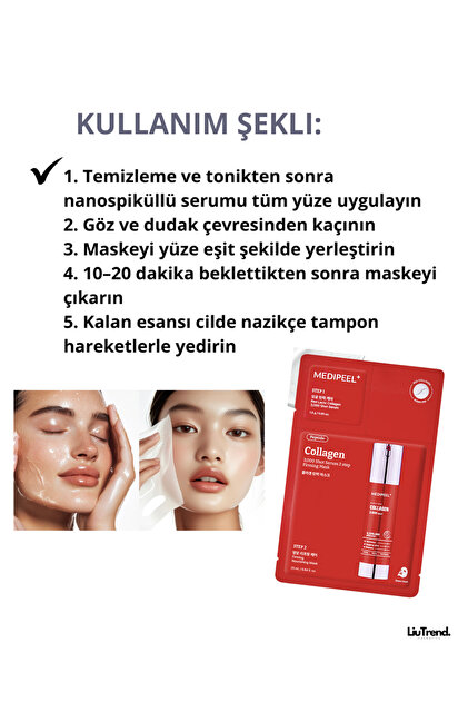 Medipeel Red Lacto Collagen 3000 Shot Serum 2 Step Mask 1,5 g + 25