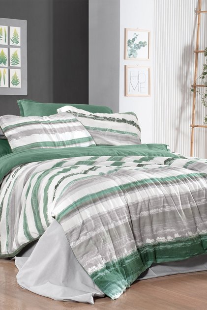 Mundo Double 100% Cotton Mood Comfort Washed Duvet Cover Set