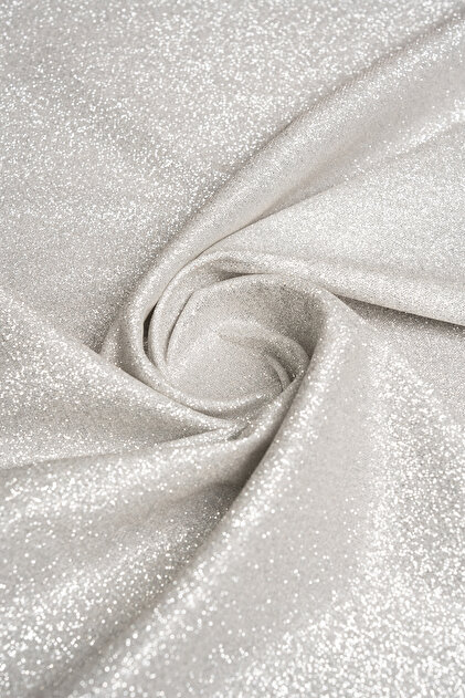 Kuma Deposu Diamond Ecru Color Glitter Knitted Evening Dress Fabric-  Trendyol