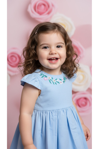 Ruffle Blue Baby Dress