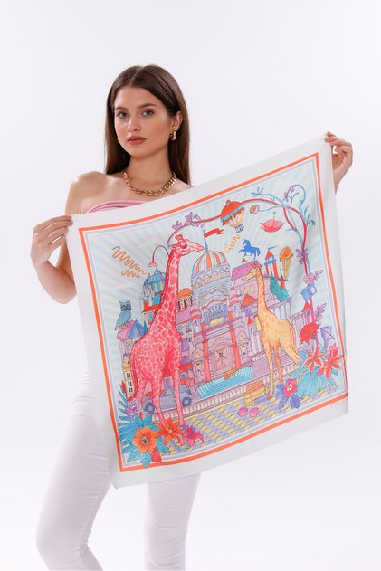 Fairytale Castle Model Scarf Bandana Shawl Estascarf 70X70 cm