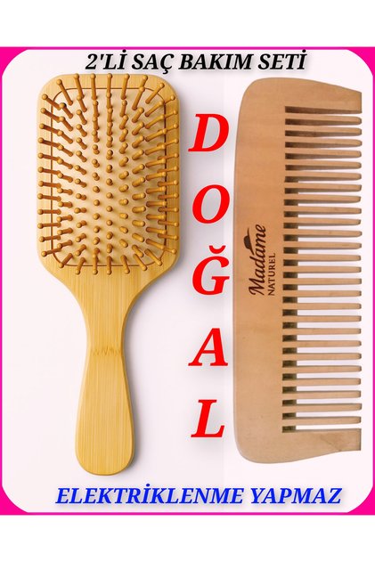 %100 DOĞAL BAMBU VE ŞİMŞİR TARAK