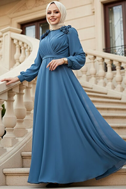 hijab formal dress Pearl Elegance Hijab Evening Dress – Deniz Ahmet Şahin