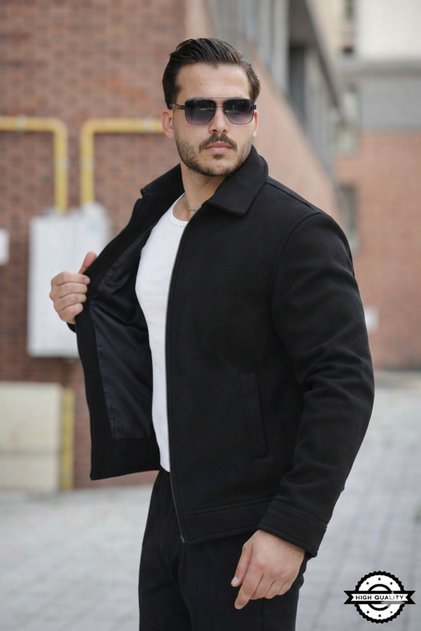 New Season Cold-Proof Comfortable Fit Winter Men's Cashmere Jacket Coat