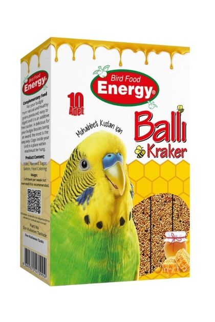 Ballı Muhabbet Kuşu Krakeri 10'lu - 3 Adet
