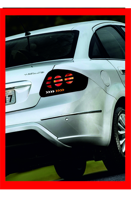 Model 2 Fiat Linea Stop Light LED Look Foil Coating - Stop Coating