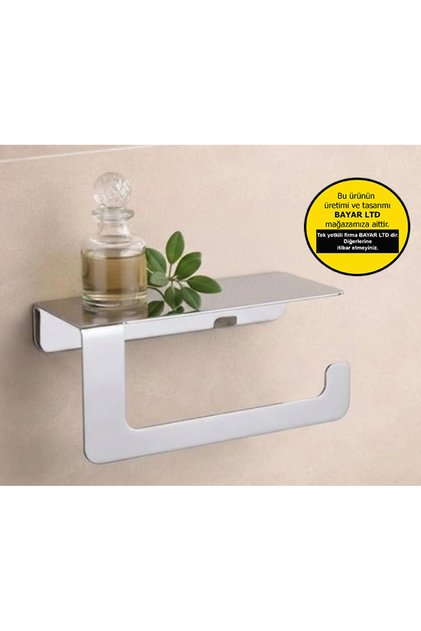 Whether self-adhesive or screwed stainless steel toilet paper holder with phone rack
