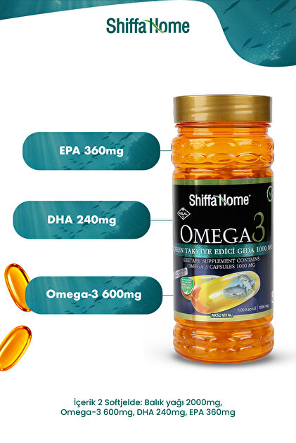 Aksu Vital Shiffa Home Omega 3 1000 Mg X 100 Soft Jel - Fiyatı
