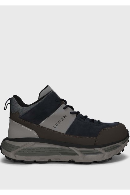 112230249 Quel Casual Men's Leather Boots Dark Blue