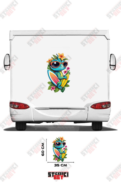 Camaleon Visualized Caravan Sticker Coating with Surfboard