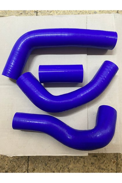 OTOONBİRLİ DÜZ MOTOR SİLİKON RADYATÖR HORTUM SETİ4 LÜ MAVİ (Rad alt-üst-Termostat-By-pass)