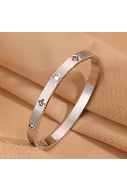 Bratara fixa, otel inoxidabil, rezistenta la uzura, bijuterie eleganta, 6cm, auriu/argintiu