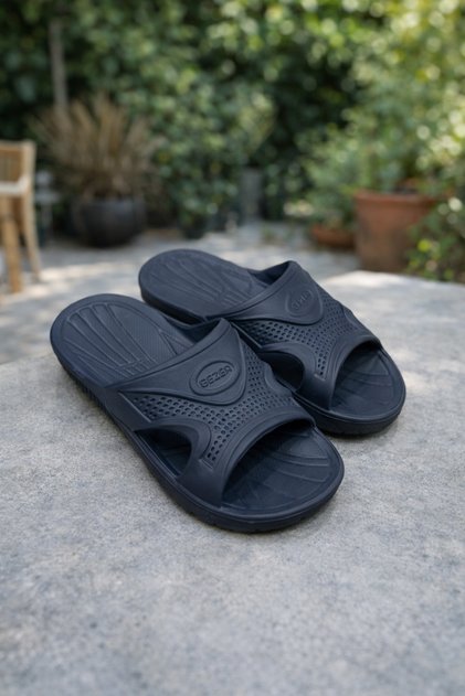 Open Front Flexible Soft Non-Slip Balcony Bathroom Garden Toilet Slippers Paid Military Service