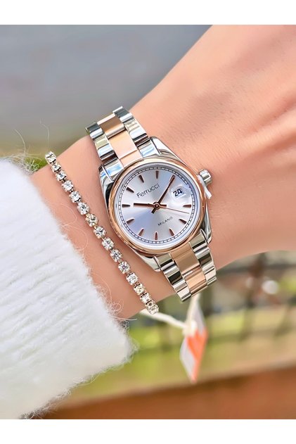 Women's Wristwatch New Model Steel Band Waterproof Minimal Case 2 Years Warranty Bracelet Gift