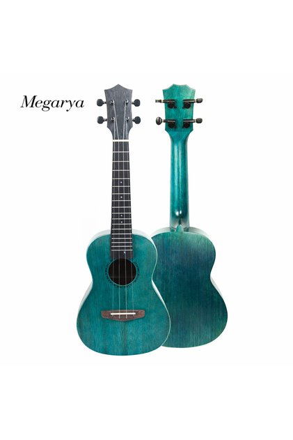 24-Inch Concert Ukulele for Beginners & Kids | Mahogany Wood Hawaii Style Ukulele |Green Finish
