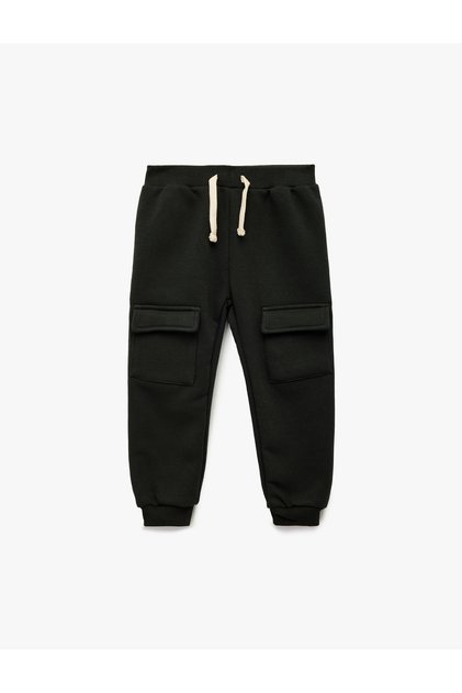 Jogginghose aus Baumwolle mit Schnürung und Cargo-Taschen-Detail