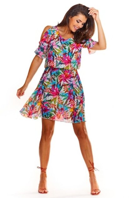 Rochie florală pentru femei, Infinite You, Clarith, roz, L