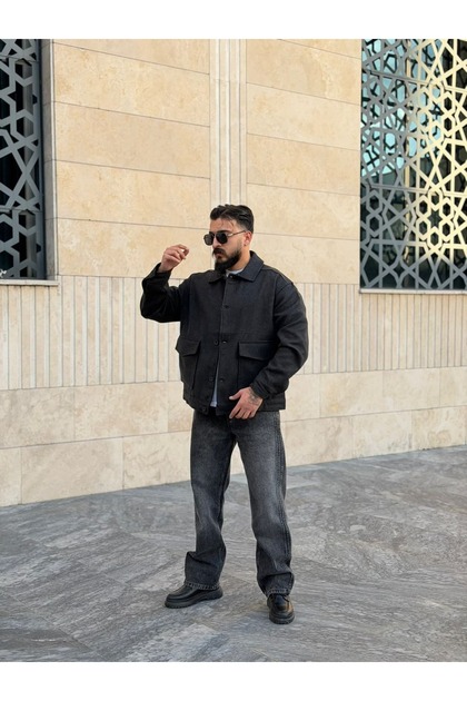 Oversize Kaşe Ceket
