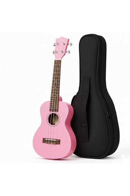 21 Inch Concert Ukulele Pink| Beginner Kids Hawaii Acoustic Uke with Gig Bag