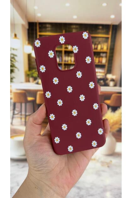 Redmi Note 9 Pro/9S Compatible White Daisy Patterned Silicone Shock-Absorbing Classic Protective Rubber Case