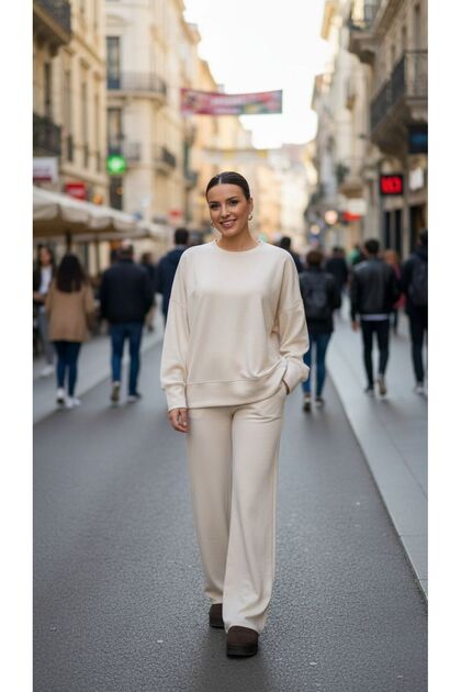 BASIC MODAL KUMAŞ SWEATSHIRT EŞOFMAN TAKIM