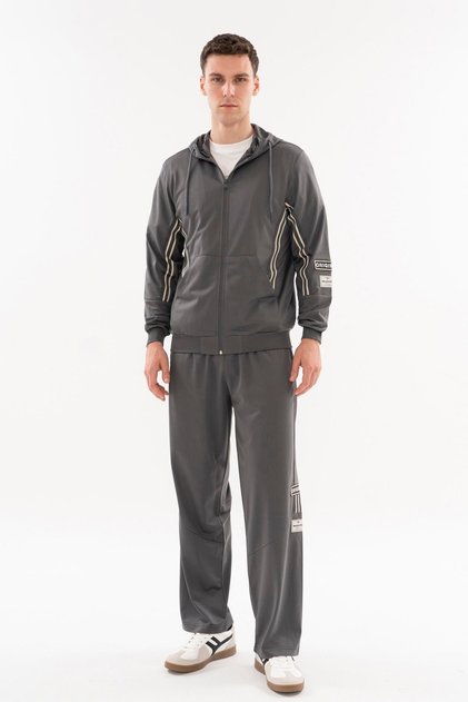 Comfort Men's Hooded Anthracite Tracksuit Top