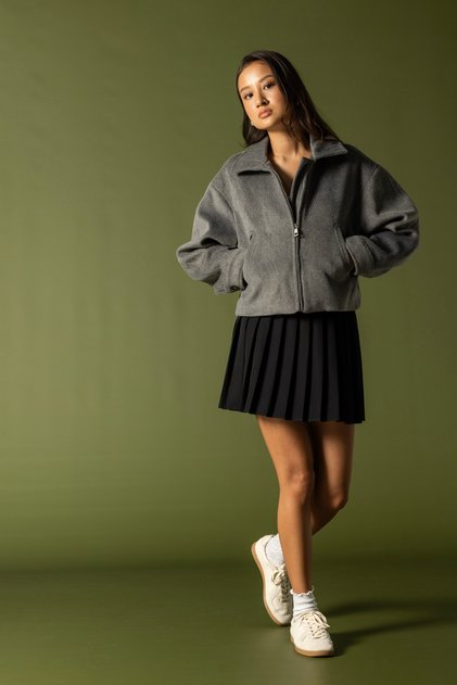 Zippered Coffee Jacket