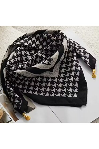 Houndstooth Pattern Magnetic Buckle, Bohemian Shawl, Scarf 68*68