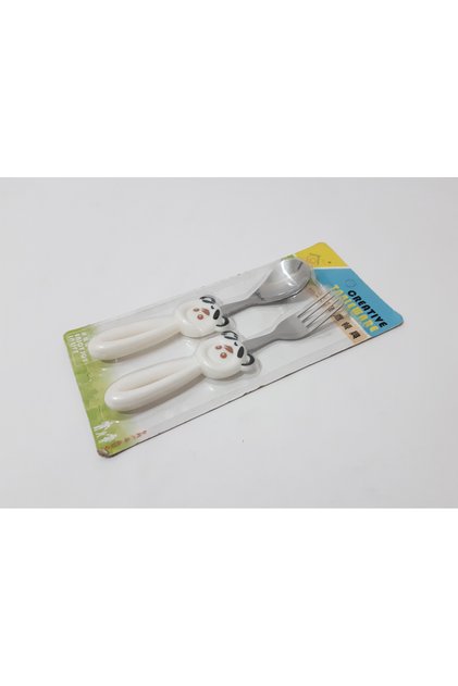 2-Piece Stainless Steel Cutlery Set for Children Figured Cutlery Set |